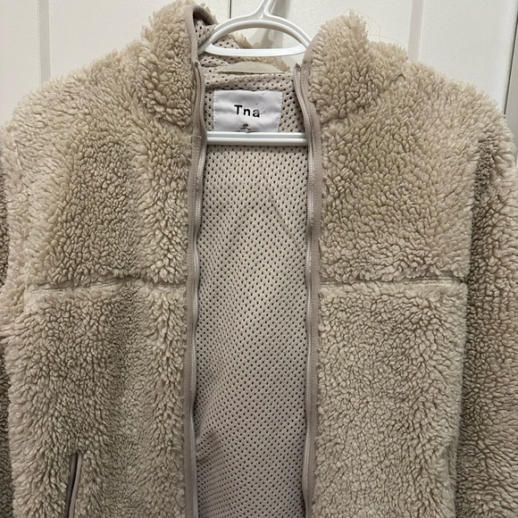TNA Swann Oversized Tan Sherpa Zipup XXS - Picture 7 of 7